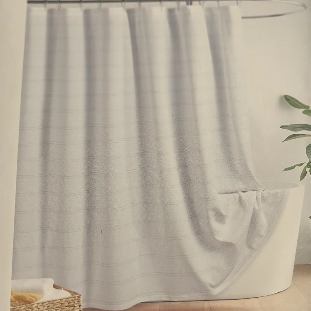 Eco-mélange Bamboo Shower Curtain - Waterless Coloring - Sustainable Fibers